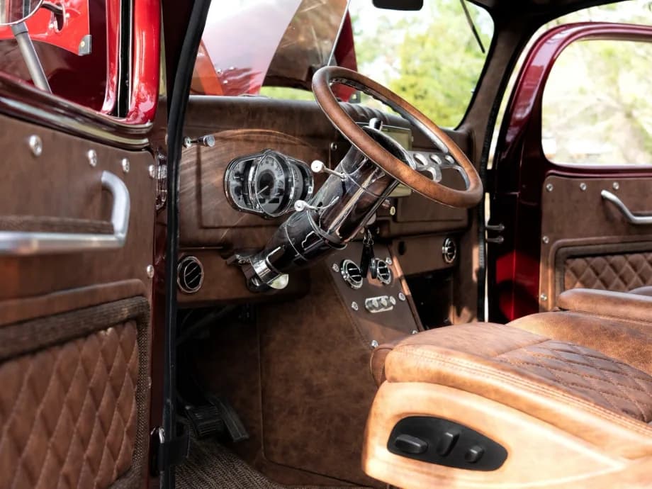 Red Power Wagon Interior